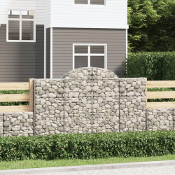 Kosze gabionowe, 25 szt, 200x30x120/140cm, galwanizowane żelazo