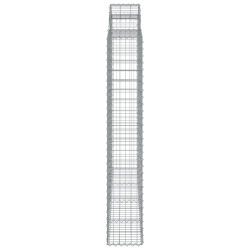 Kosze gabionowe, 8 szt, 200x30x180/200 cm, galwanizowane żelazo