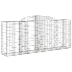 Kosze gabionowe, 2 szt, 300x50x120/140 cm, galwanizowane żelazo