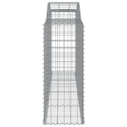 Kosze gabionowe, 2 szt, 300x50x120/140 cm, galwanizowane żelazo