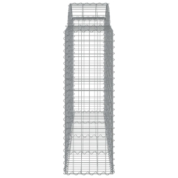 Kosze gabionowe, 8 szt, 200x50x120/140 cm, galwanizowane żelazo