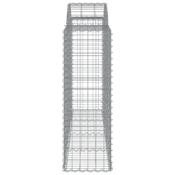 Kosze gabionowe, 15 szt, 200x50x120/140cm, galwanizowane żelazo