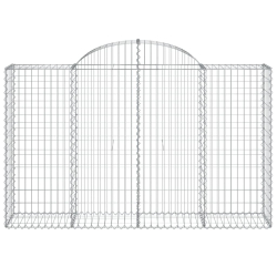 Kosze gabionowe, 25 szt, 200x50x120/140cm, galwanizowane żelazo