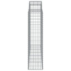Kosze gabionowe, 10 szt, 200x50x160/180cm, galwanizowane żelazo