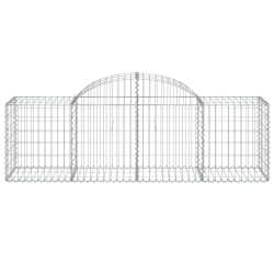 Kosze gabionowe, 11 szt, 200x50x60/80 cm, galwanizowane żelazo