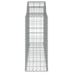 Kosze gabionowe, 6 szt, 200x50x100/120 cm, galwanizowane żelazo