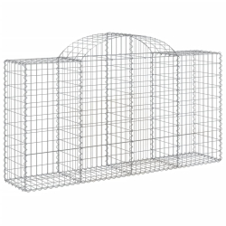 Kosze gabionowe, 9 szt, 200x50x100/120 cm, galwanizowane żelazo