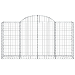 Kosze gabionowe, 9 szt, 200x50x100/120 cm, galwanizowane żelazo