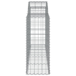 Kosze gabionowe, 9 szt, 200x50x100/120 cm, galwanizowane żelazo