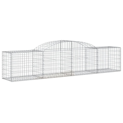 Kosze gabionowe, 2 szt., 300x50x60/80 cm, galwanizowane żelazo