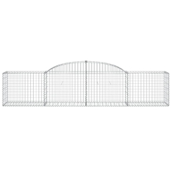 Kosze gabionowe, 2 szt., 300x50x60/80 cm, galwanizowane żelazo