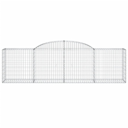 Kosze gabionowe, 2 szt., 300x50x80/100 cm, galwanizowane żelazo