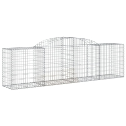 Kosze gabionowe, 6 szt., 300x50x80/100 cm, galwanizowane żelazo