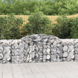 Kosze gabionowe, 17 szt, 300x50x80/100 cm, galwanizowane żelazo