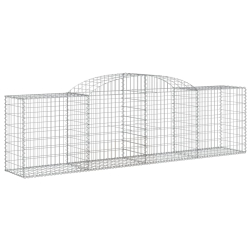 Kosze gabionowe, 13 szt, 300x50x80/100 cm, galwanizowane żelazo