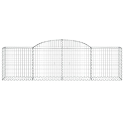 Kosze gabionowe, 12 szt, 300x50x80/100 cm, galwanizowane żelazo