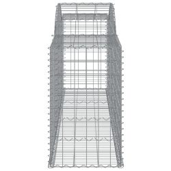 Kosze gabionowe, 12 szt, 300x50x80/100 cm, galwanizowane żelazo