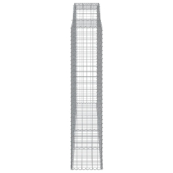 Kosze gabionowe, 5 szt, 300x50x220/240 cm, galwanizowane żelazo