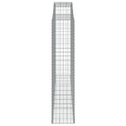 Kosze gabionowe, 7 szt, 300x50x220/240 cm, galwanizowane żelazo
