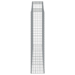 Kosze gabionowe, 2 szt, 300x50x220/240 cm, galwanizowane żelazo