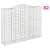 Kosze gabionowe, 2 szt, 300x50x220/240 cm, galwanizowane żelazo