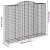 Kosze gabionowe, 2 szt, 300x50x220/240 cm, galwanizowane żelazo