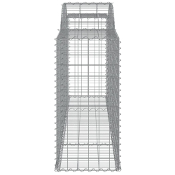 Kosze gabionowe, 17 szt, 300x50x100/120cm, galwanizowane żelazo
