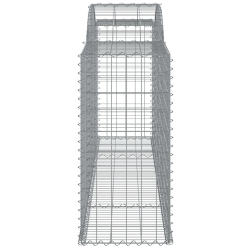 Kosze gabionowe, 2 szt, 300x50x100/120 cm, galwanizowane żelazo