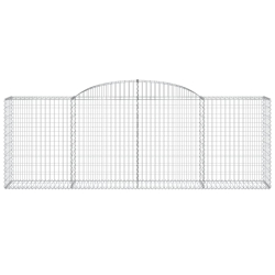 Kosze gabionowe, 3 szt, 300x50x100/120 cm, galwanizowane żelazo