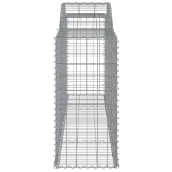 Kosze gabionowe, 9 szt, 300x50x100/120 cm, galwanizowane żelazo