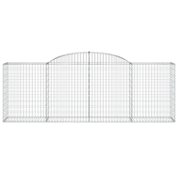 Kosze gabionowe, 8 szt, 300x50x100/120 cm, galwanizowane żelazo
