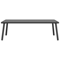 Ogrodowy stolik kawowy, antracytowy, 110x55x35 cm, stalowy