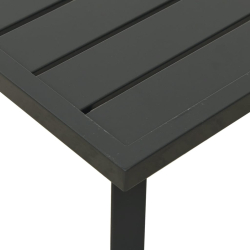 Ogrodowy stolik kawowy, antracytowy, 110x55x35 cm, stalowy