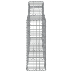 Kosze gabionowe, 17 szt, 300x30x80/100 cm, galwanizowane żelazo