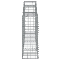 Kosze gabionowe, 9 szt, 300x30x80/100 cm, galwanizowane żelazo
