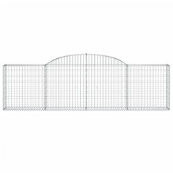 Kosze gabionowe, 10 szt, 300x30x80/100 cm, galwanizowane żelazo