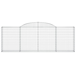Kosze gabionowe, 2 szt, 300x30x100/120 cm, galwanizowane żelazo