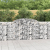 Kosze gabionowe, 9 szt, 300x30x100/120 cm, galwanizowane żelazo