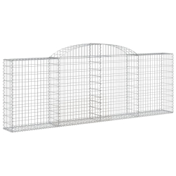 Kosze gabionowe, 12 szt, 300x30x100/120cm, galwanizowane żelazo