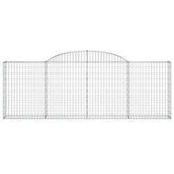 Kosze gabionowe, 3 szt, 300x30x100/120 cm, galwanizowane żelazo