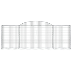 Kosze gabionowe, 4 szt, 300x30x100/120 cm, galwanizowane żelazo