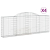Kosze gabionowe, 4 szt, 300x30x100/120 cm, galwanizowane żelazo