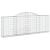 Kosze gabionowe, 4 szt, 300x30x100/120 cm, galwanizowane żelazo