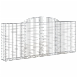 Kosze gabionowe, 20 szt, 300x30x120/140cm, galwanizowane żelazo