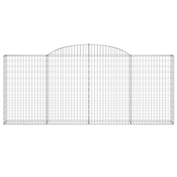 Kosze gabionowe, 15 szt, 300x30x120/140cm, galwanizowane żelazo