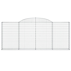 Kosze gabionowe, 3 szt, 300x30x120/140 cm, galwanizowane żelazo
