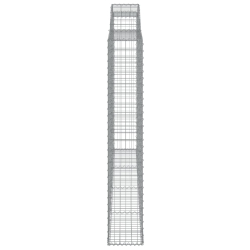 Kosze gabionowe, 7 szt, 300x30x180/200 cm, galwanizowane żelazo