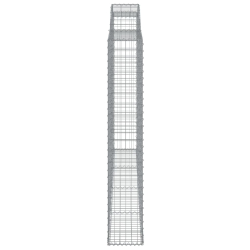 Kosze gabionowe, 5 szt, 300x30x180/200 cm, galwanizowane żelazo