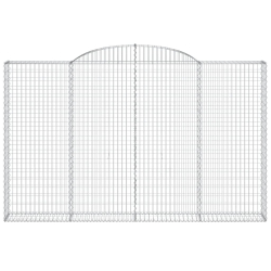 Kosze gabionowe, 9 szt, 300x30x180/200 cm, galwanizowane żelazo