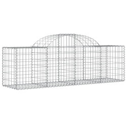 Kosze gabionowe, 7 szt., 200x50x60/80 cm, galwanizowane żelazo